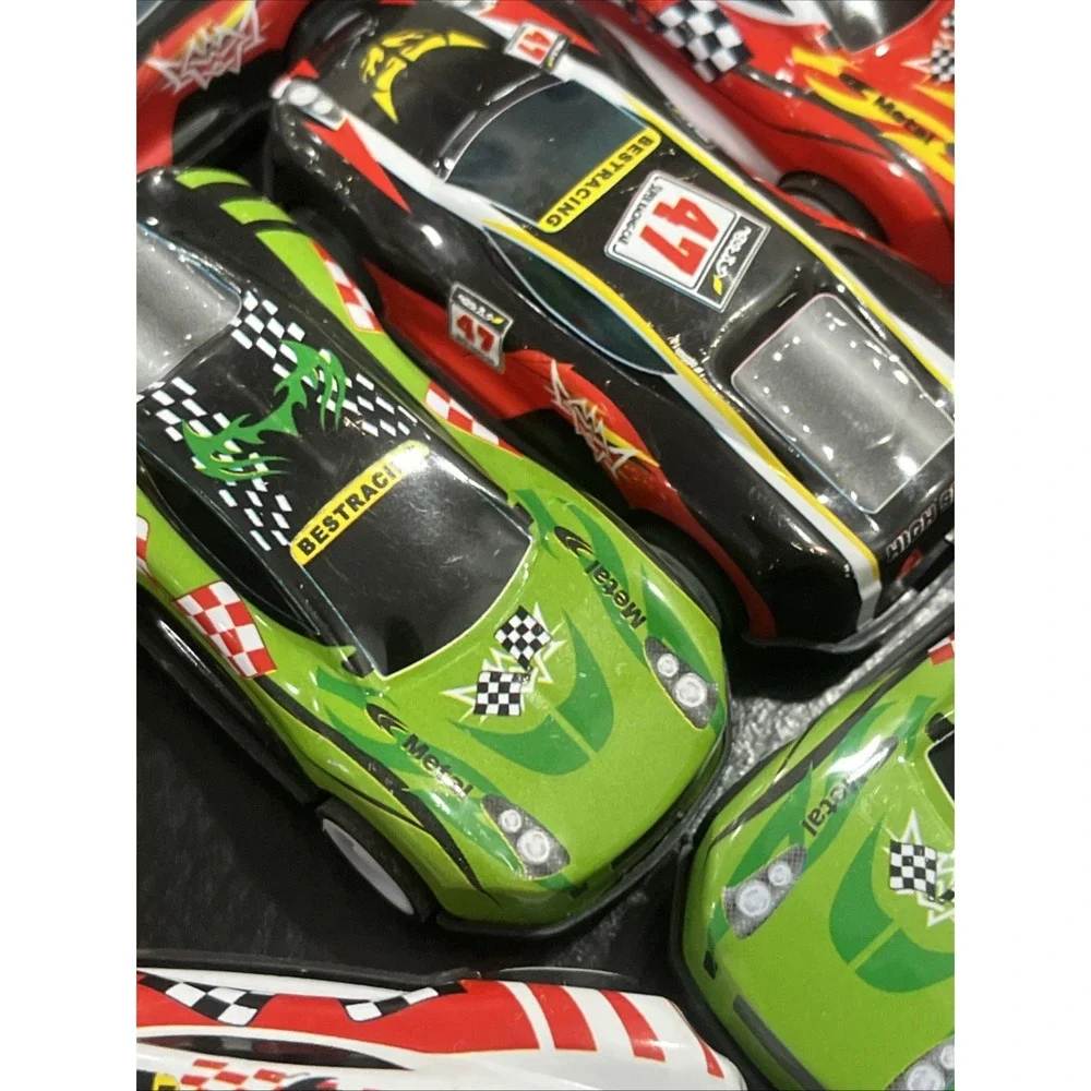 Pull Back Cars Lot of 23 Racing Toy Vehicles Plastic Rubber Wheels Multicolor